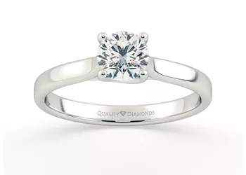 Round Brilliant Mirabelle Diamond Ring in Platinum