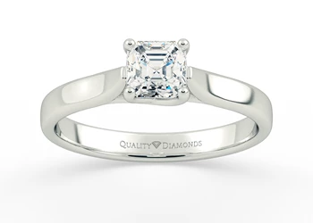 Asscher Mirabelle Diamond Ring in Platinum