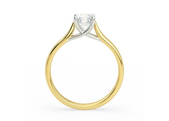 Asscher Mirabelle Diamond Ring in 18K Yellow Gold