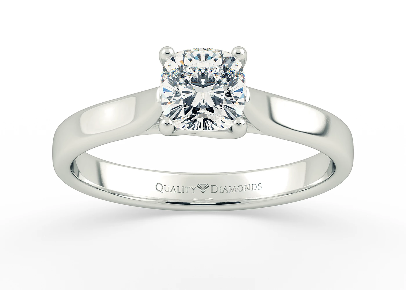 Cushion Mirabelle Diamond Ring in Palladium