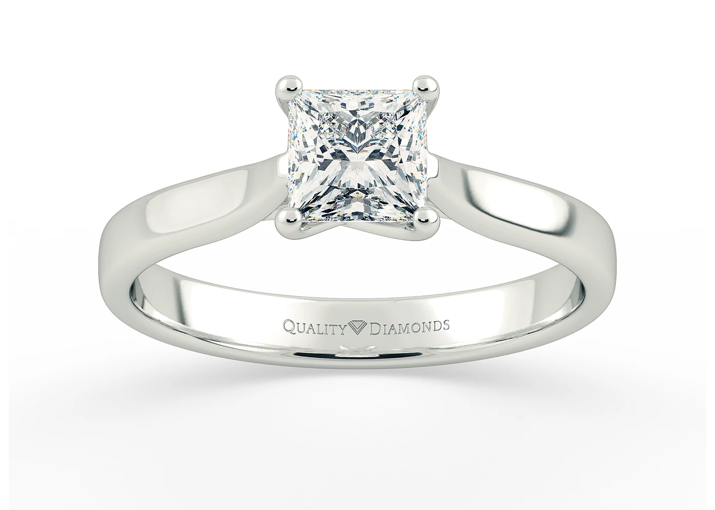 Princess Mirabelle Diamond Ring in 9K White Gold