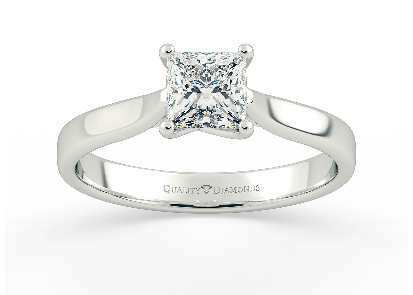 Princess Mirabelle Diamond Ring in Palladium