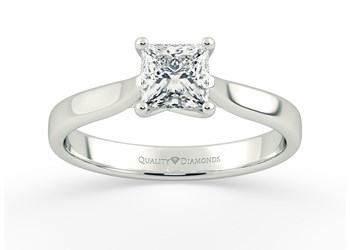 Princess Mirabelle Diamond Ring in 18K White Gold