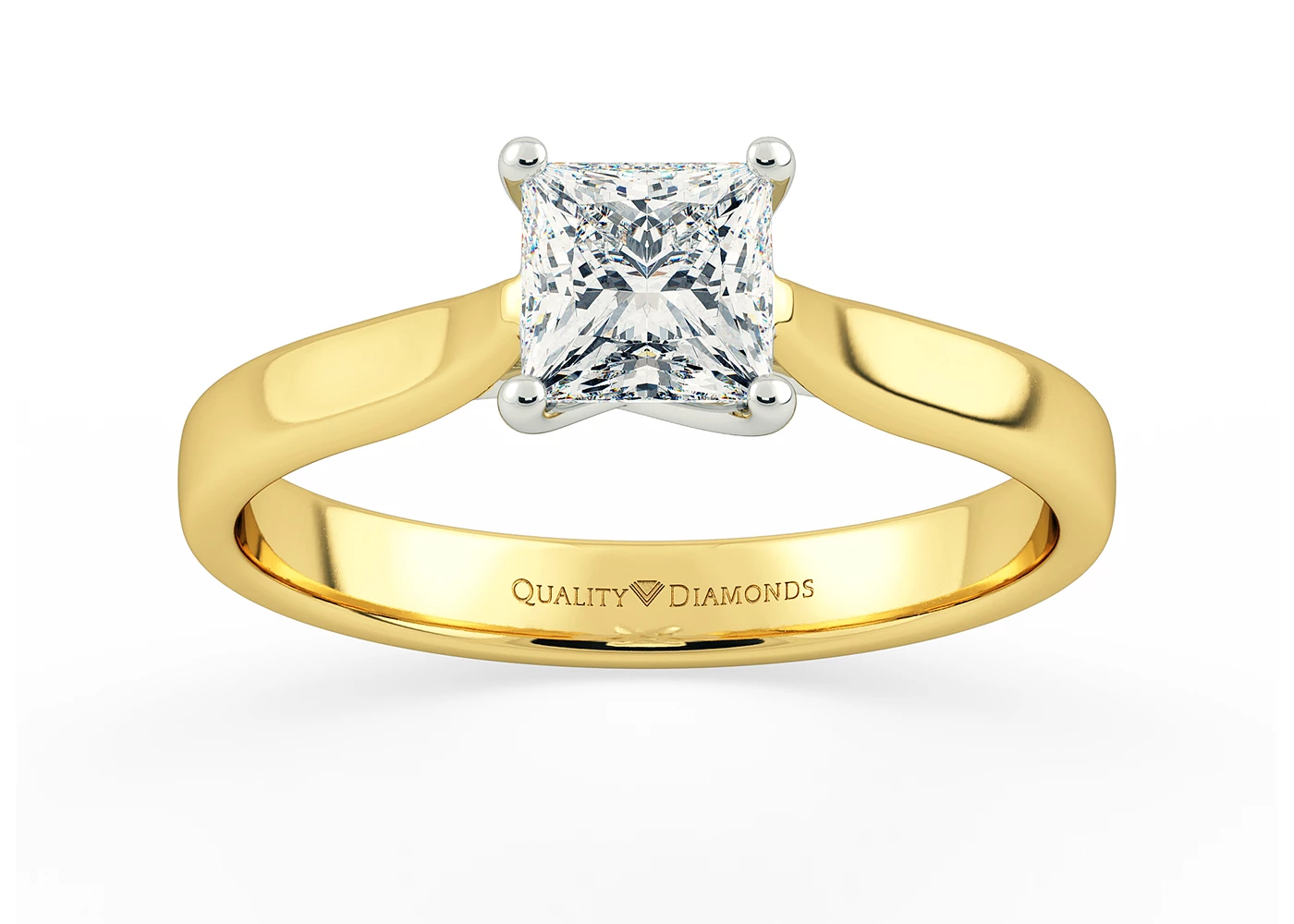 Princess Mirabelle Diamond Ring in 18K Yellow Gold