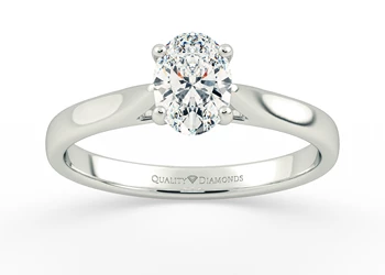 Oval Romantico Diamond Ring in Platinum