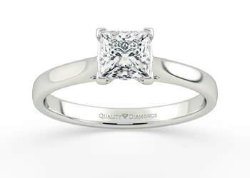 Princess Romantico Diamond Ring in Platinum