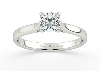 Round Brilliant Romantico Diamond Ring in Platinum