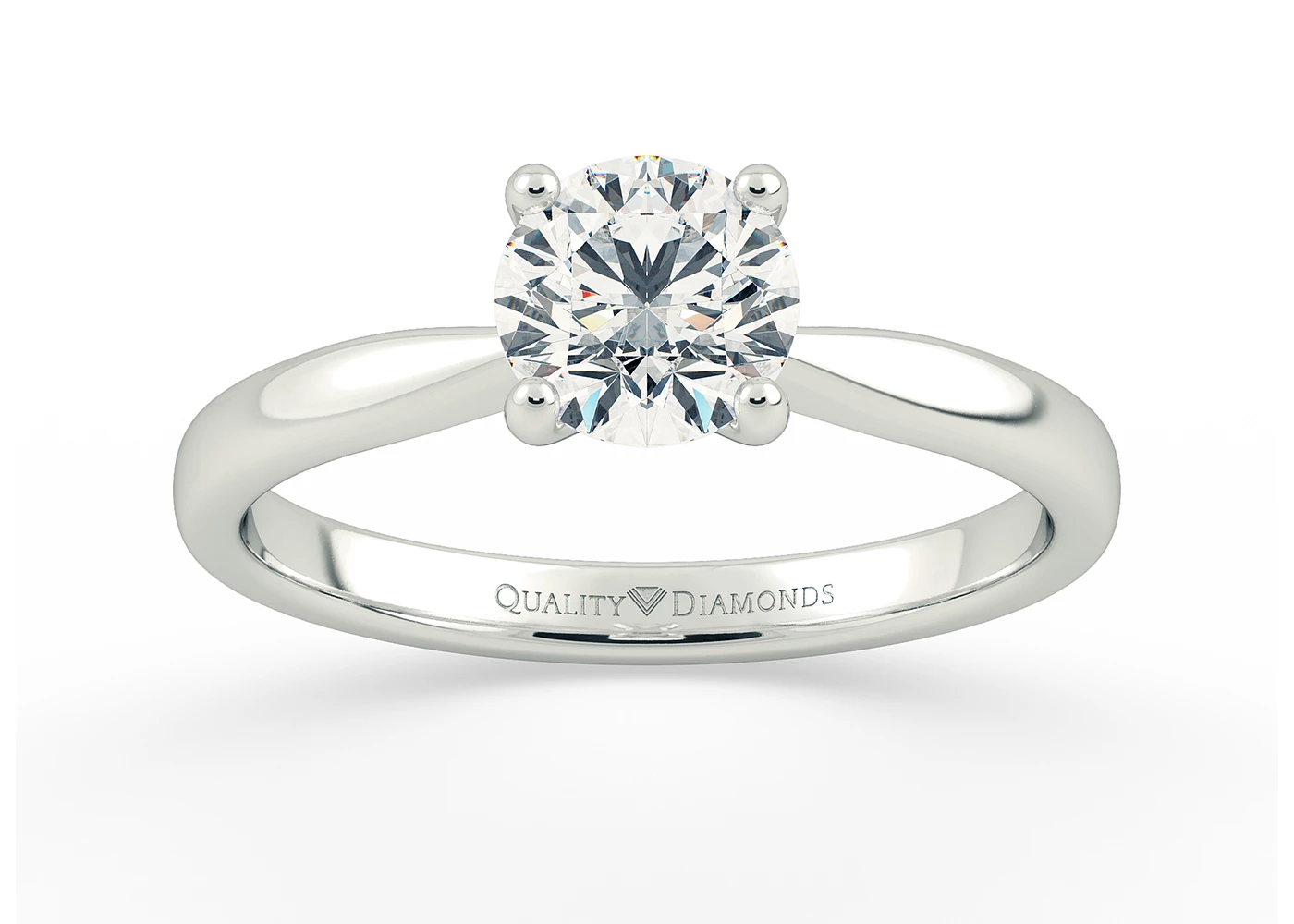 Round Brilliant Sempre Diamond Ring in Palladium