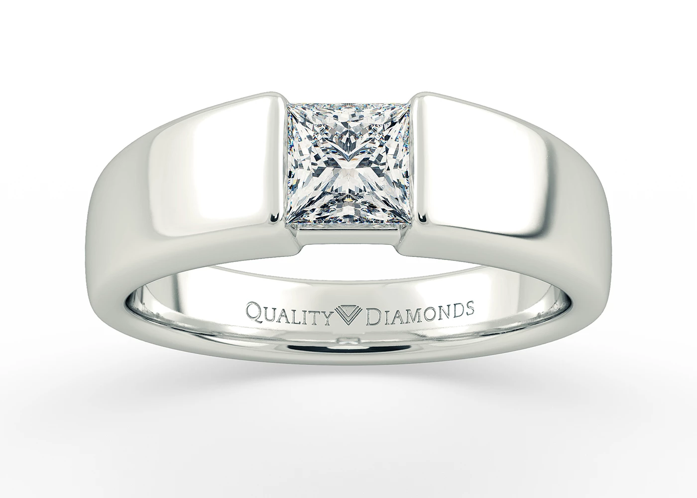 Princess Vesta Diamond Ring in Platinum