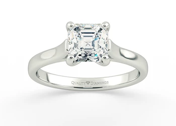Asscher Rosa Diamond Ring in Platinum
