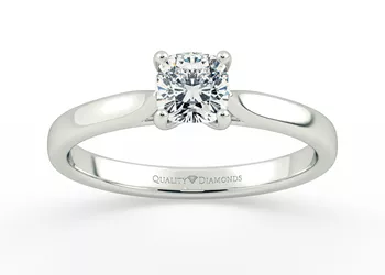 Cushion Rosa Diamond Ring in Platinum