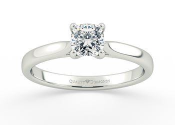 Cushion Rosa Diamond Ring in Platinum