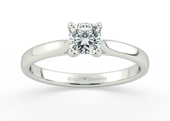 Cushion Rosa Diamond Ring in Platinum