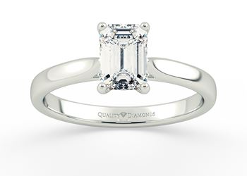 Emerald Rosa Diamond Ring in Platinum