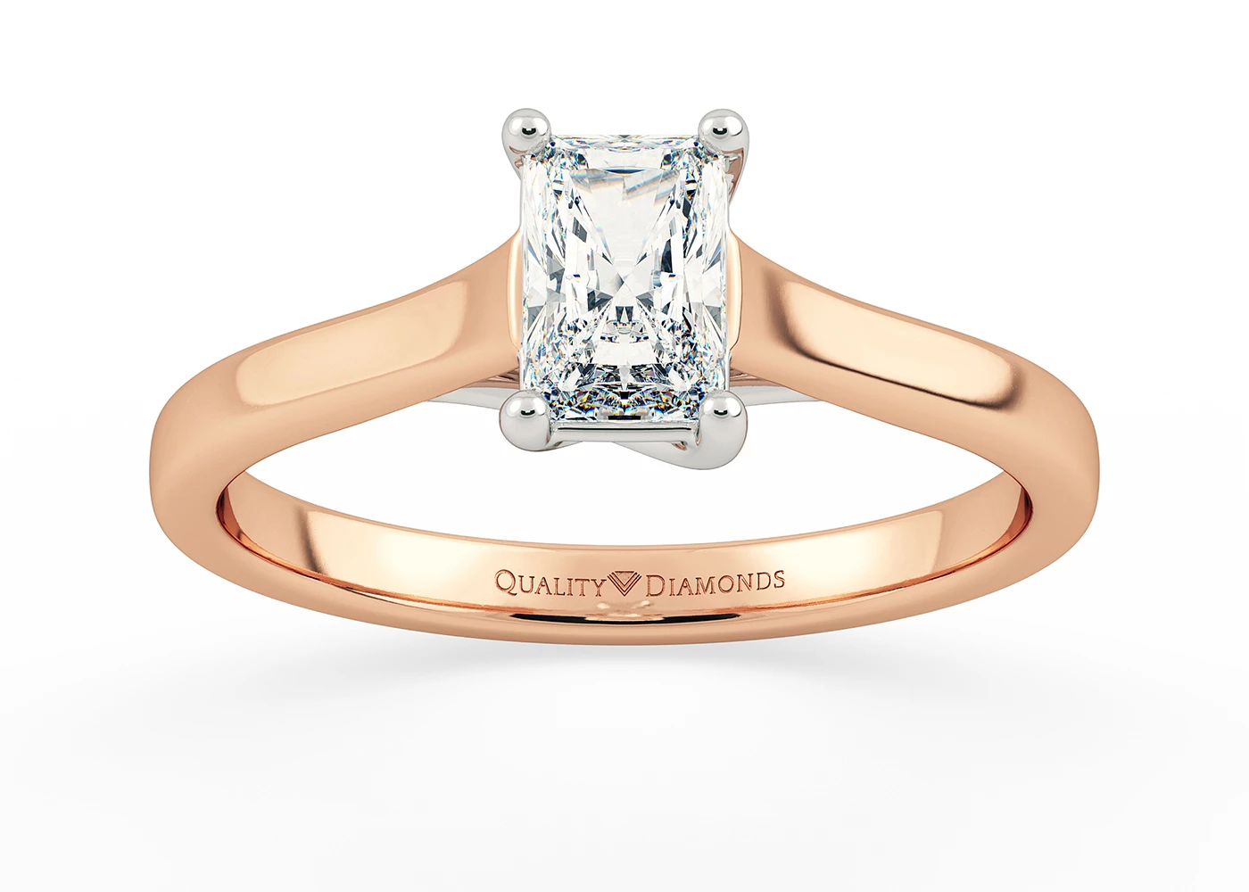 Radiant Hita Diamond Ring in 18K Rose Gold