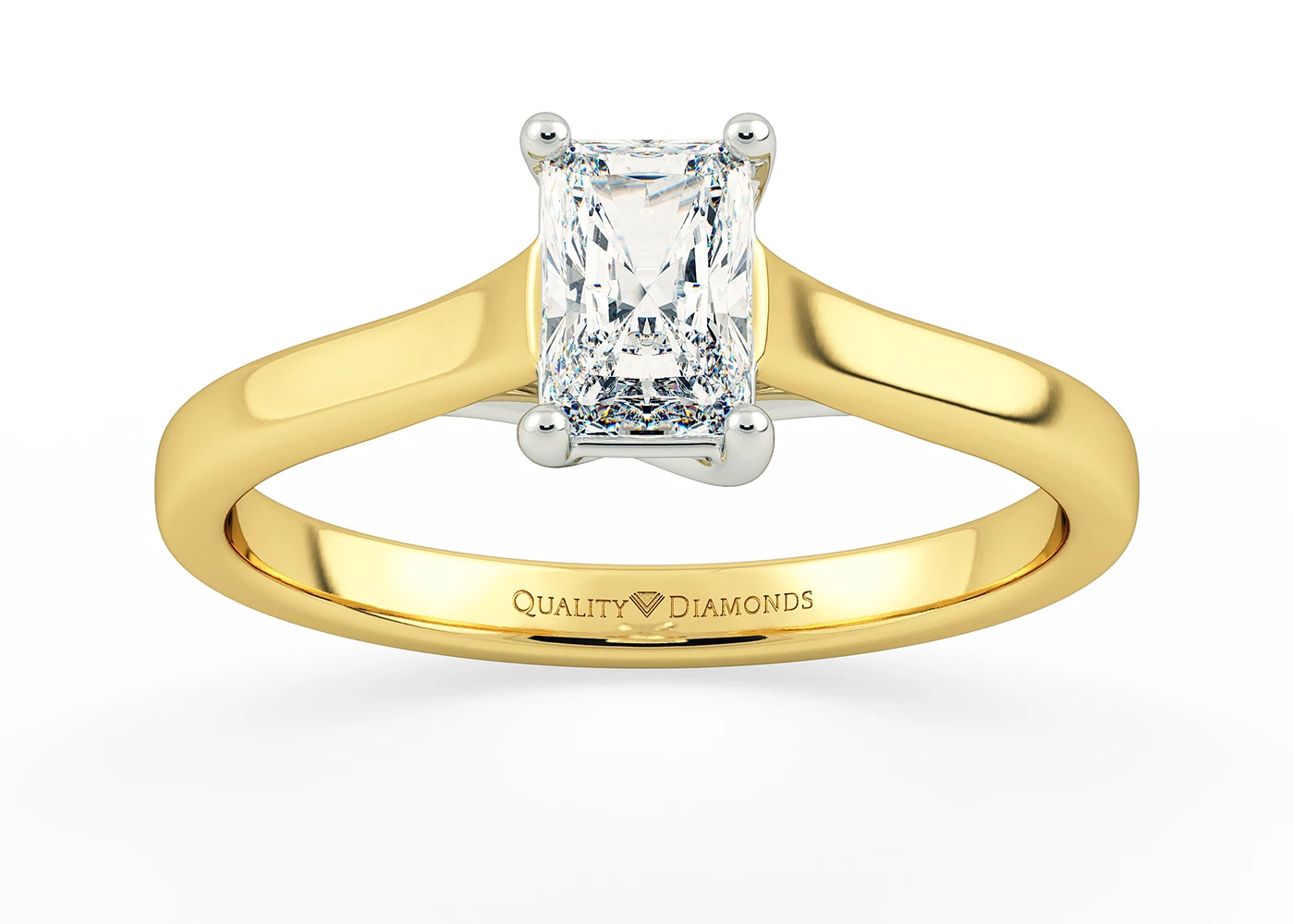 Radiant Hita Diamond Ring in 18K Yellow Gold