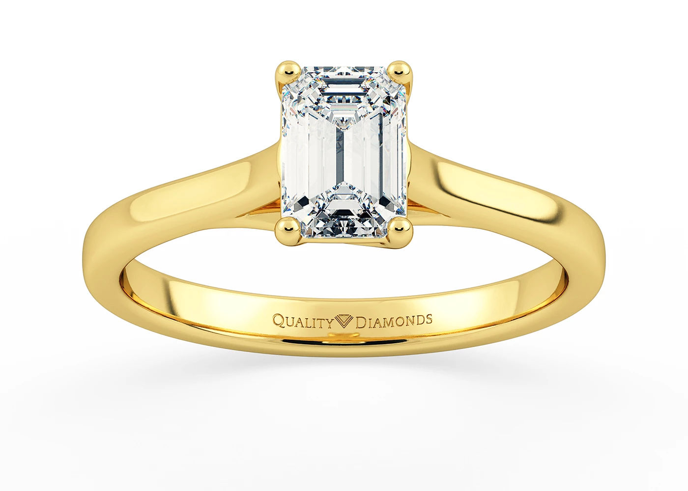 Emerald Hita Diamond Ring in 9K Yellow Gold
