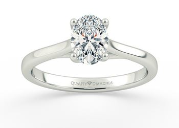 Oval Hita Diamond Ring in Platinum