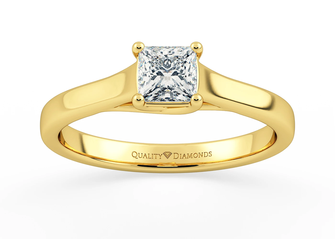 Princess Hita Diamond Ring in 18K Yellow Gold