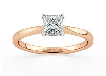 Princess Nara Diamond Ring in 18K Rose Gold