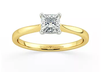 Princess Nara Diamond Ring in 18K Yellow Gold