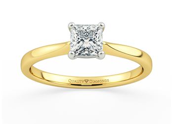 Princess Nara Diamond Ring in 18K Yellow Gold