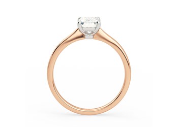 Emerald Nara Diamond Ring in 18K Rose Gold
