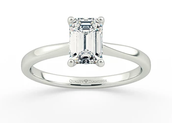 Emerald Nara Diamond Ring in Platinum