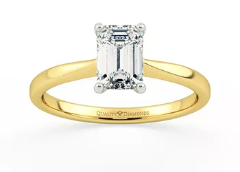 Emerald Nara Diamond Ring in 9K Yellow Gold