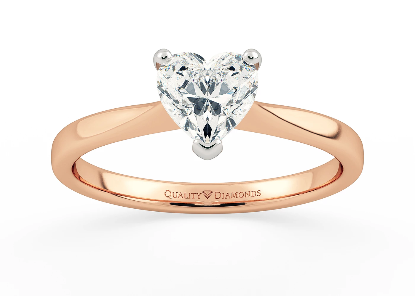 Heart Hera Diamond Ring in 9K Rose Gold