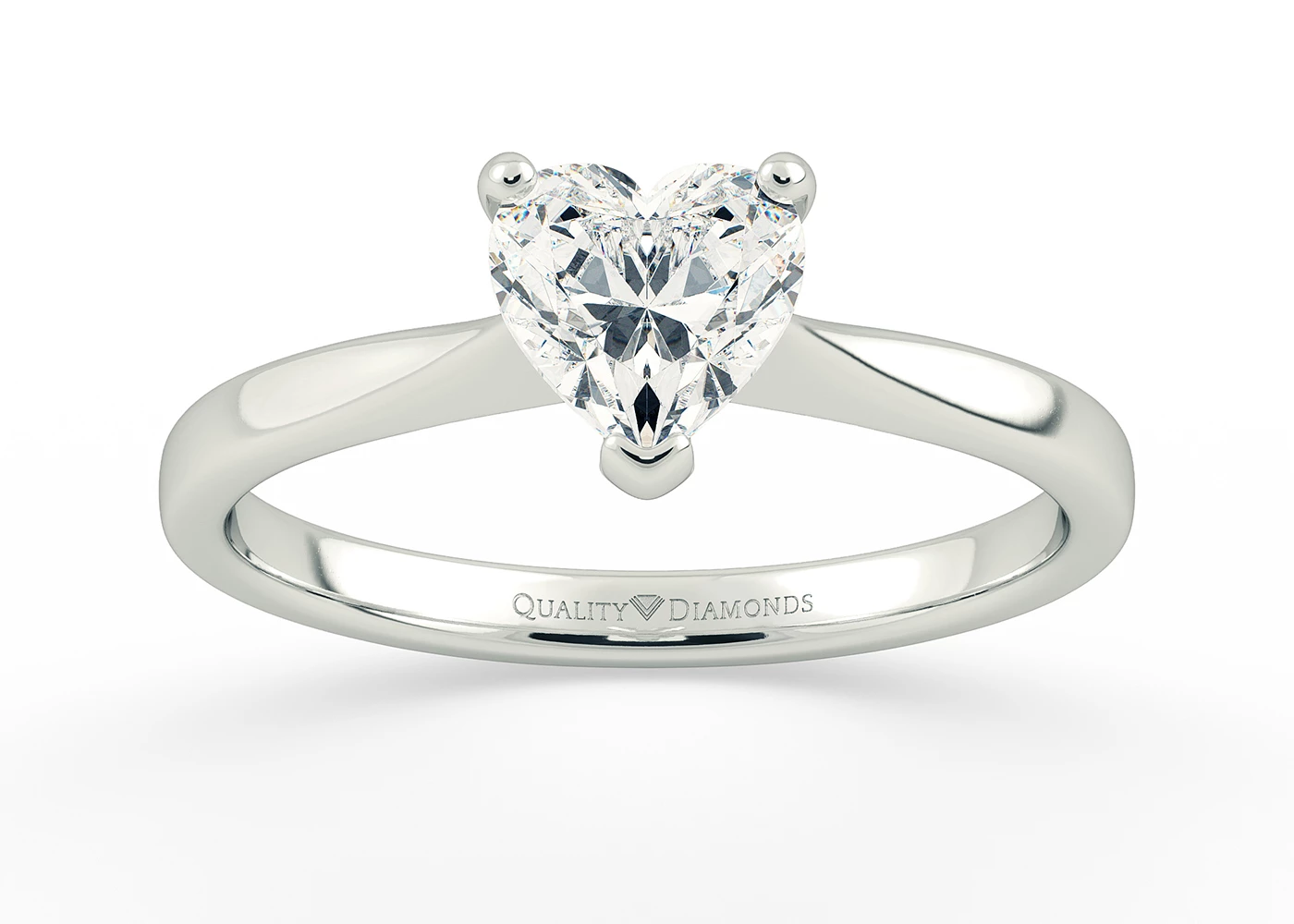 Heart Hera Diamond Ring in 9K White Gold