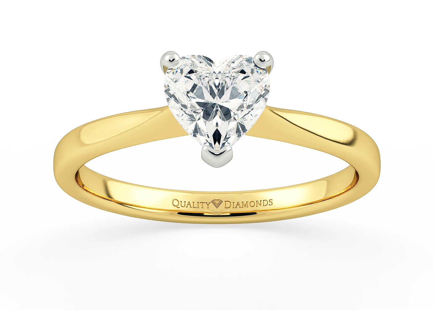 Heart Hera Diamond Ring in 9K Yellow Gold