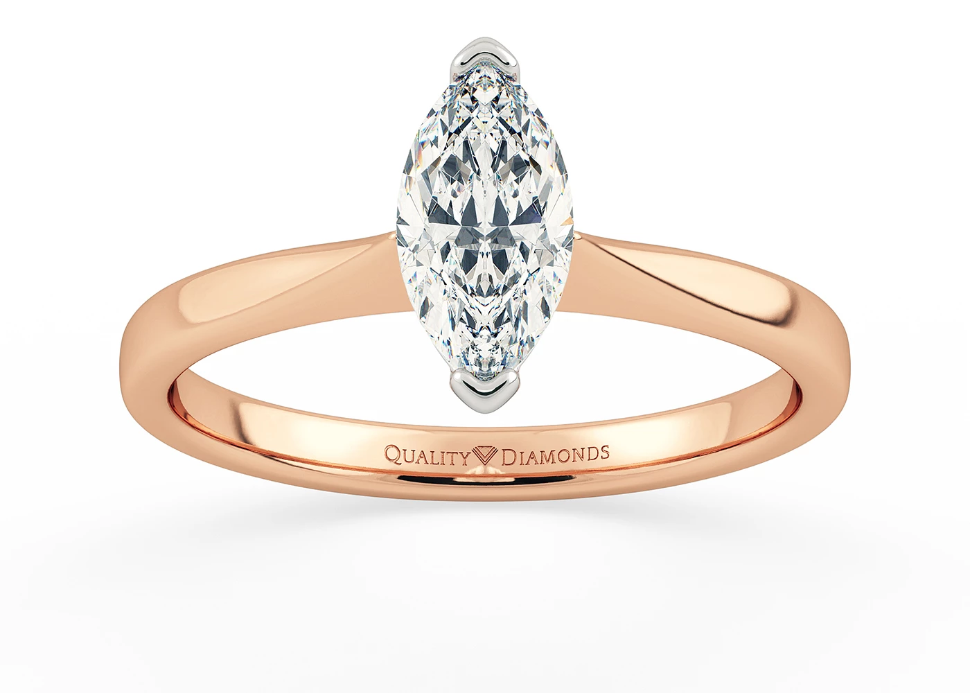 Marquise Hera Diamond Ring in 9K Rose Gold
