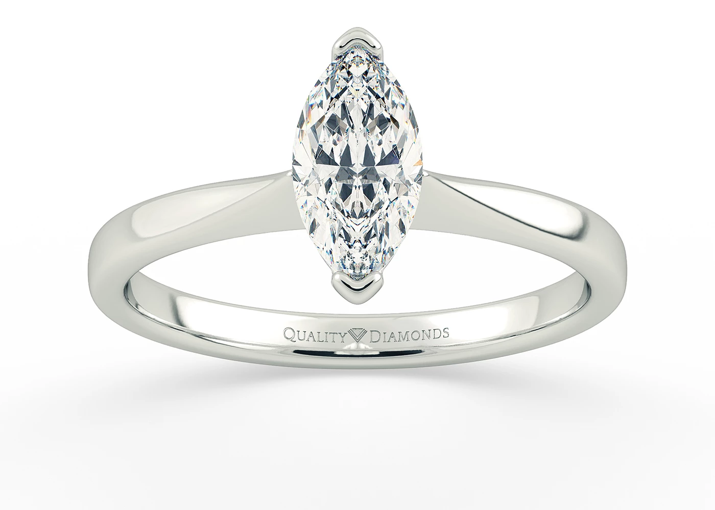 Marquise Hera Diamond Ring in Palladium