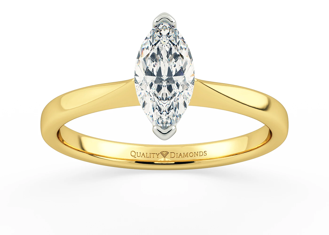 Marquise Hera Diamond Ring in 9K Yellow Gold