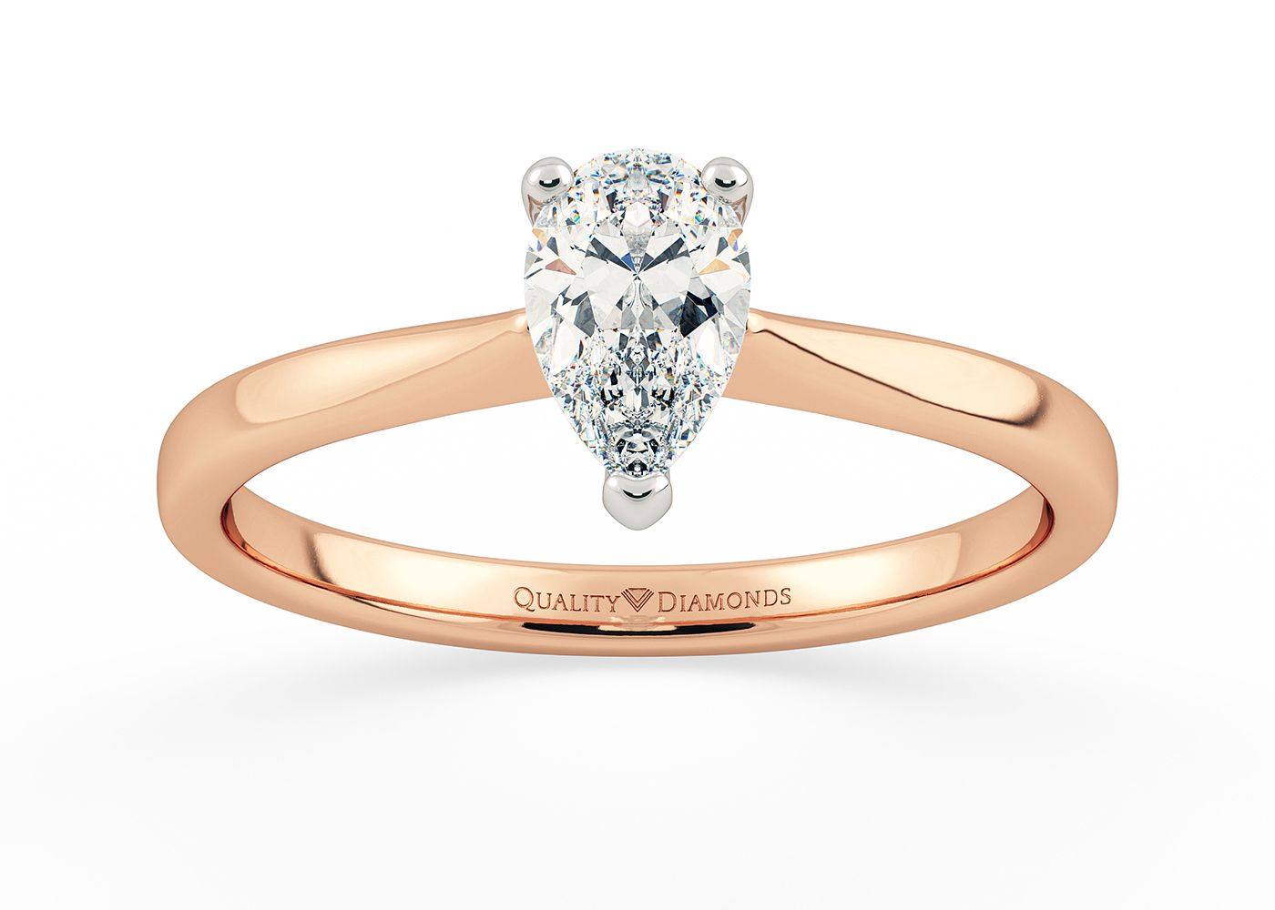 Pear Hera Diamond Ring in 18K Rose Gold