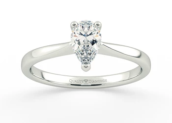 Pear Hera Diamond Ring in Platinum