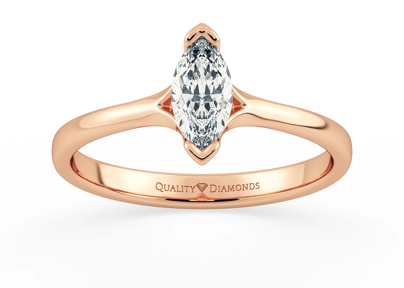 Marquise Kalila Diamond Ring in 18K Rose Gold