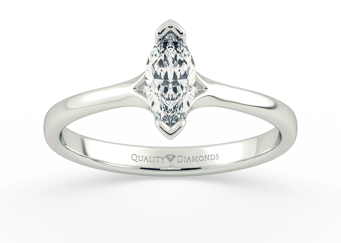 Marquise Kalila Diamond Ring in Palladium