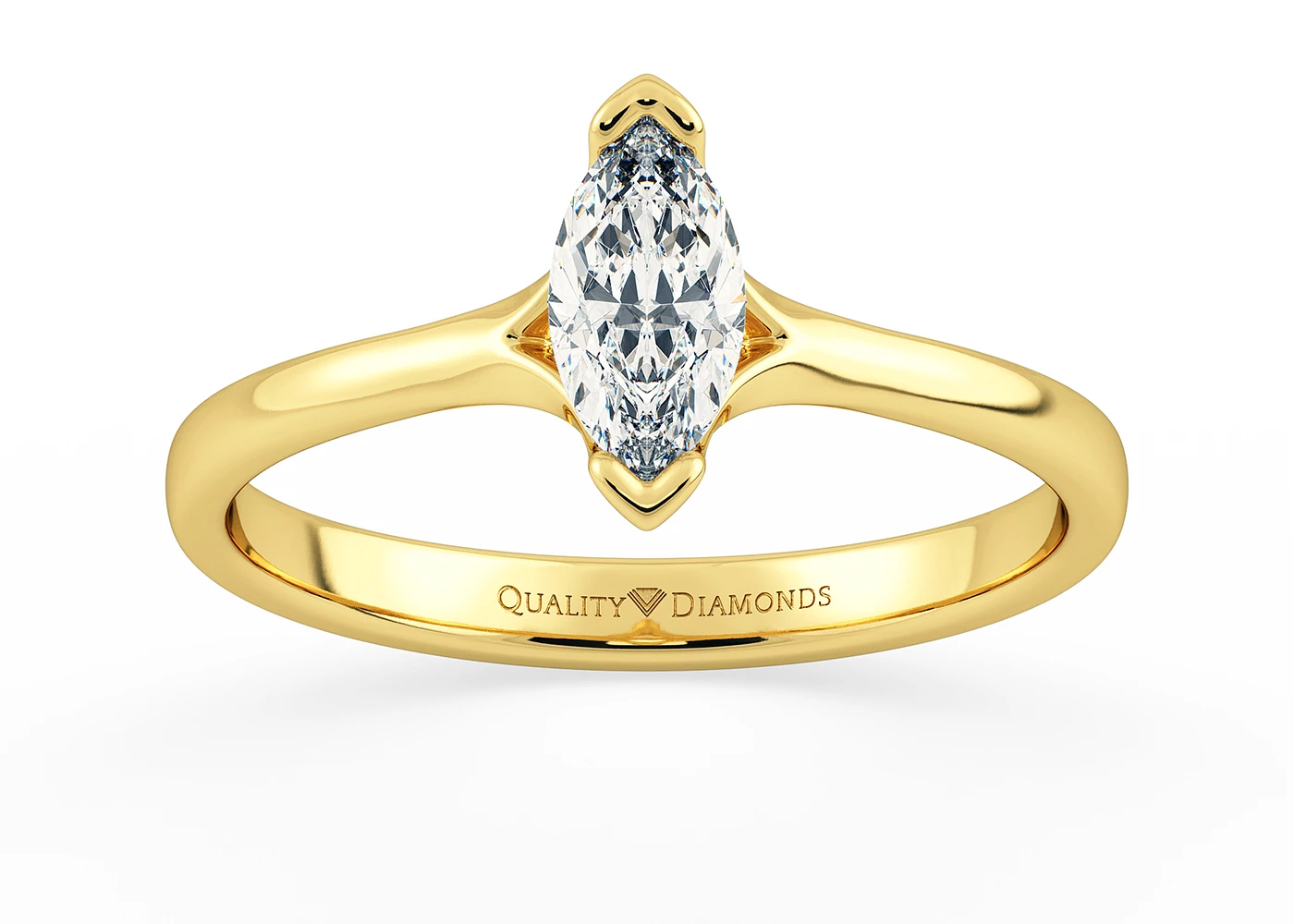 Marquise Kalila Diamond Ring in 18K Yellow Gold