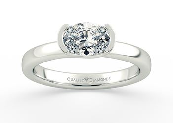 Oval Hanita Diamond Ring in Platinum