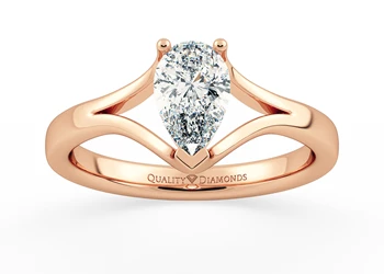 Pear Aurelia Diamond Ring in 18K Rose Gold