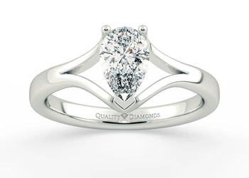 Pear Aurelia Diamond Ring in Platinum