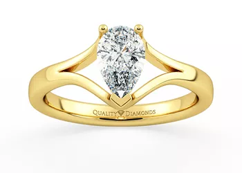 Pear Aurelia Diamond Ring in 18K Yellow Gold