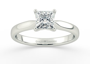 Princess Esme Diamond Ring in Palladium