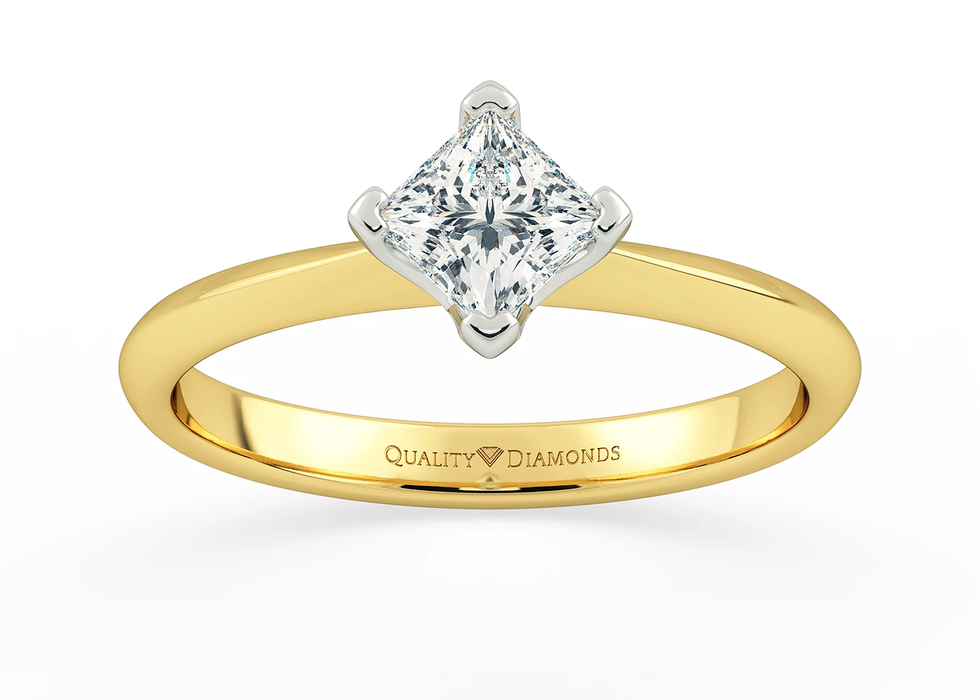 Princess Olfa Diamond Ring in 18K Yellow Gold