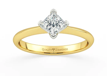 Princess Olfa Diamond Ring in 18K Yellow Gold