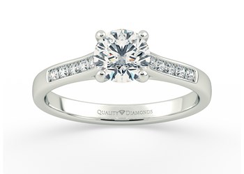 Diamond Set Round Brilliant Kala Diamond Ring in Platinum