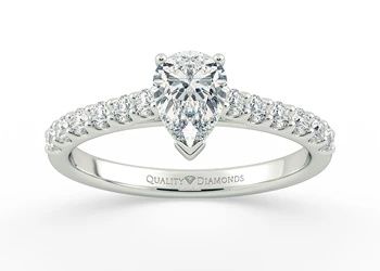 Diamond Set Pear Milena Diamond Ring in Platinum
