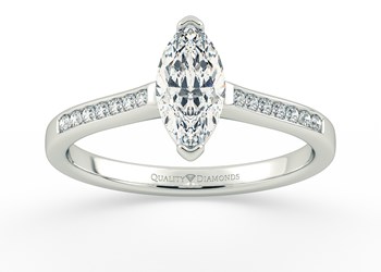 Diamond Set Marquise Hera Diamond Ring in Platinum